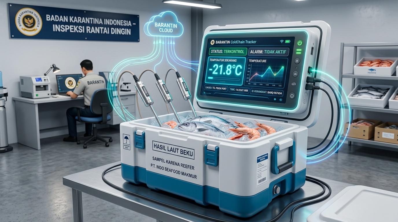 Perangkat IoT Q-GUARD Tri-Probe Cold-Chain